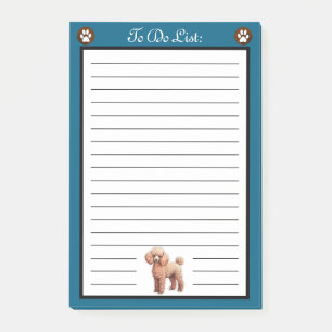 Post-it® Liste de choses à faire pour le chien caniche fauv