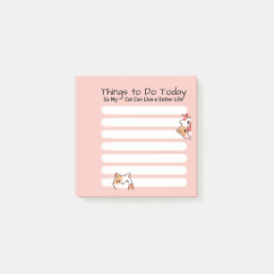 Post-it® Liste de choses à faire pour un amateur de chat dr