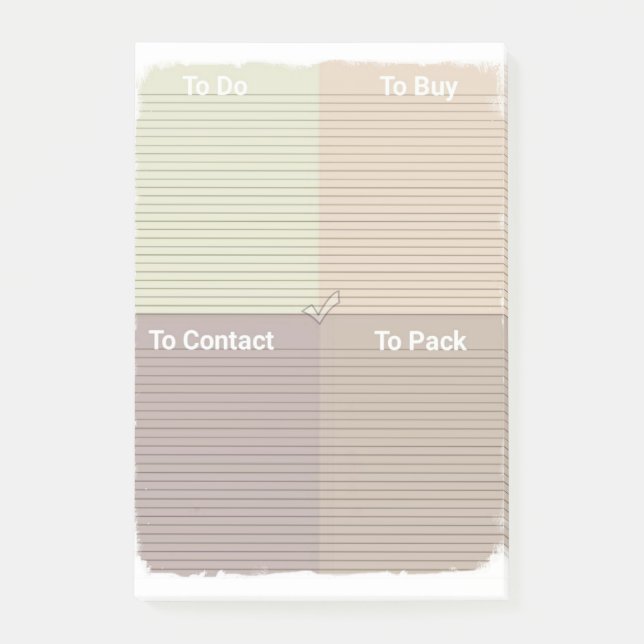 Post-it® Liste de contrôle (Devant)