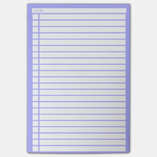 Post-it® Liste de contrôle bleue