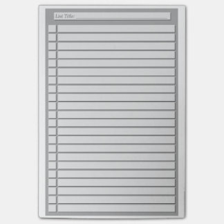 Post-it® Liste de contrôle (couleur faite sur commande)