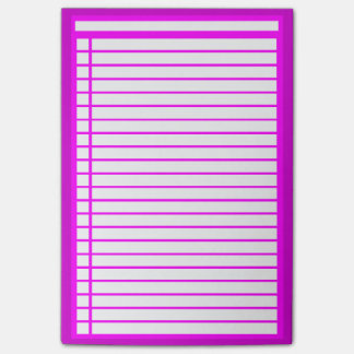 Post-it® Liste de contrôle de Fuschia