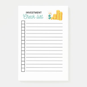 POST-IT® LISTE DE CONTRÔLE DES INVESTISSEMENTS