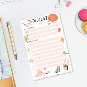 Post-it® Liste de contrôle illustrée de l'été mignonne
