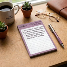 Liste de contrôle mauve personnalisée