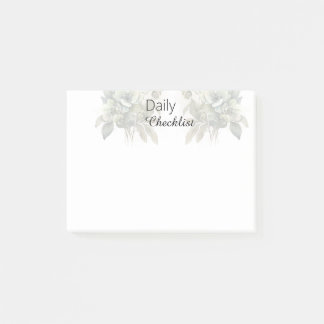 Post-it® Liste de contrôle quotidienne florale pour un trai
