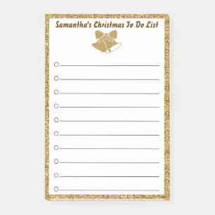 Post-it® Liste de Noël Gold Bell à faire