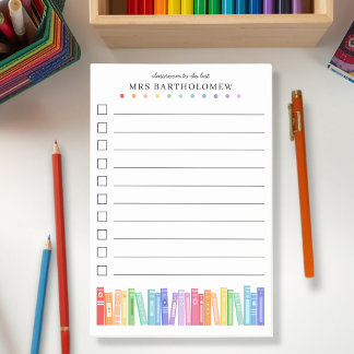 Post-it® Liste de tâches des livres arc-en-ciel pour l'ense