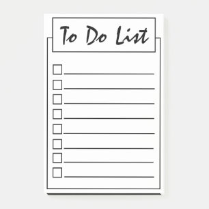 Post-it® Liste de tâches en noir simple