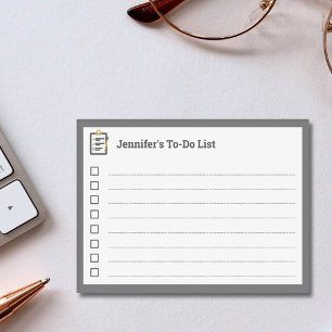 Post-it® Liste de tâches grises avec Porte - bloc et stylo