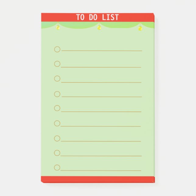 Post-it® Liste de tâches personnalisable (Devant)