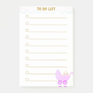 Post-it® Liste de tâches personnalisée et poussette