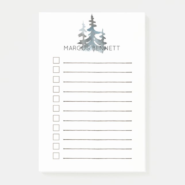 Post-it® Liste de tâches personnalisée pour hommes | Evergr (Devant)