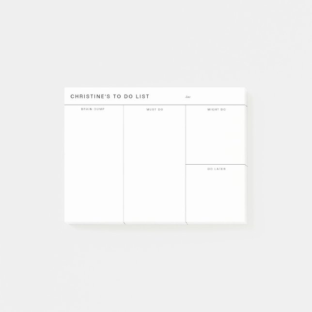 Post-it® Liste de tâches post-it (Devant)