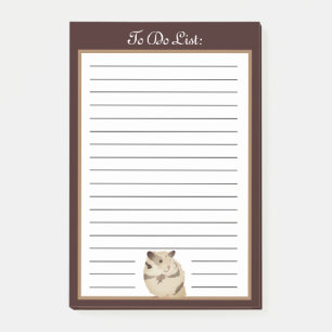 Post-it® Liste de tâches pour hamster brun