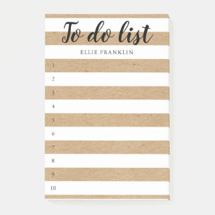 Post-it® Liste de tâches triées par bande Kraft Rustique pe
