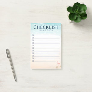 Post-it® Liste de vérification vierge Notes à faire Thème p