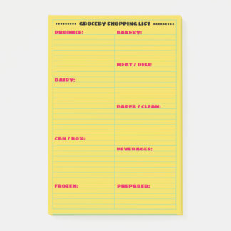 Post-it® Liste d'épicerie personnalisée
