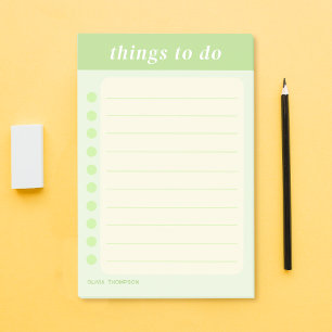 Post-it® Liste des activités de l'école de nom vert