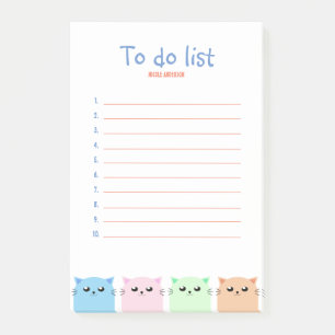 Post-it® Liste Des Amoureux de les chats Personnalisés À Fa