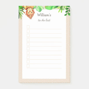 Post-it® Liste Des Animaux De La Jungle De Singes Sauvages