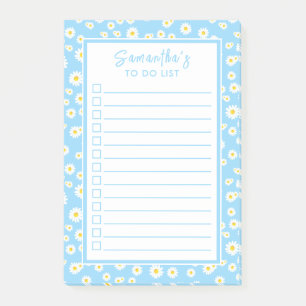 Post-it® Liste des marguerites à faire de Boho bleu