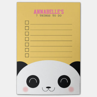 Post-it® Liste Des Petits Enfants À Faire Face Kawaii Panda