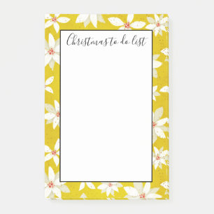 Post-it® Liste des Poinsettias Blanches Jaune Dorée