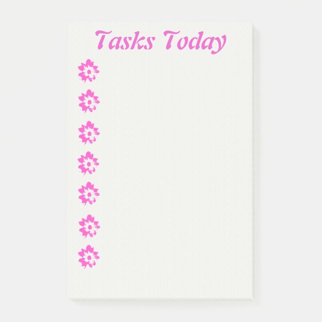 Post-it® Liste des tâches Aloha rose (Devant)