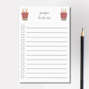 Post-it® Liste des tâches de la boîte à crayon de l'enseign