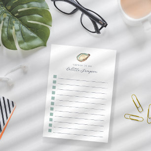 Post-it® Liste des tâches de l'huître d'aquarelle côtière