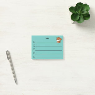 Post-it® Liste des tâches d'écureuil pour bébés