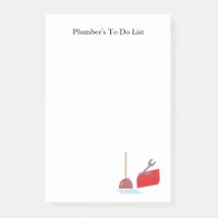 Liste des tâches du plombier