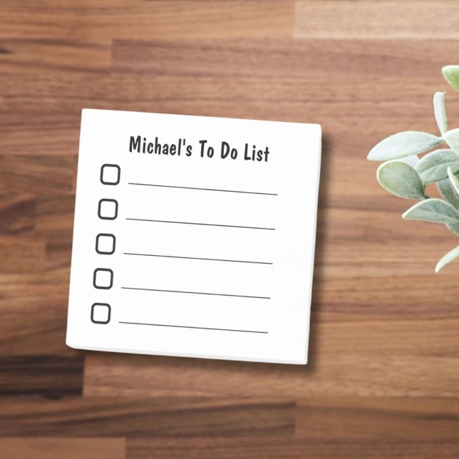 Post-it® Liste des tâches simples (Custom to do list with checkboxes and lines on sticky notes.)