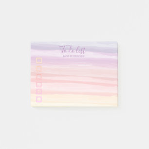 Post-it® Liste des traits de brosse à faire avec l'aquarell