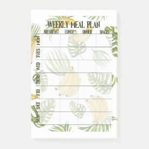 Post-it® Liste hebdomadaire des planificateurs de repas