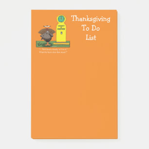 Post-it® Liste Hilaire De Thanksgiving À Faire