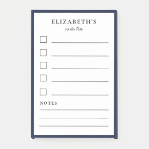 Post-it® Liste moderne de bleu foncé à faire