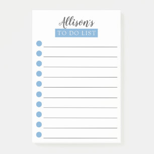 Post-it® Liste personnalisée en poudre bleue