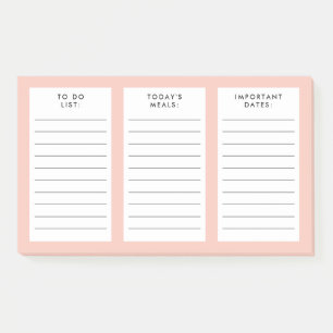 Post-it® liste repas plan dates importantes couleurs person