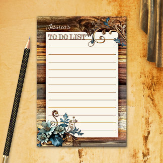 Post-it® Liste Rustique Retro Floral Linal To Do