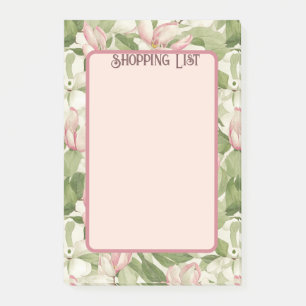 Post-it® Liste vintage des Magnolias Rose et Blanc