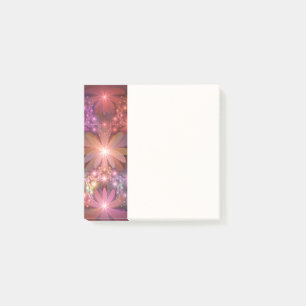 Post-it® Lit De Fleurs Coloré Brillant Art Fractal Abstrait
