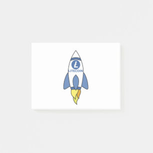 Post-it® Litecoin À La Fusée Lune