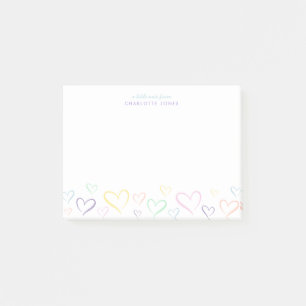 Post-it® Little Colorful Heart with Kids Name Post-It Notes