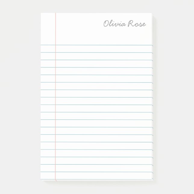 Post-it® Livre blanc sur le Carnet scolaire linéaire person (Devant)