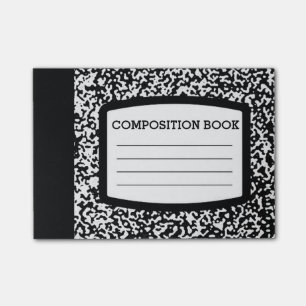 Post-it® Livre de composition personnalisé École noire/bl