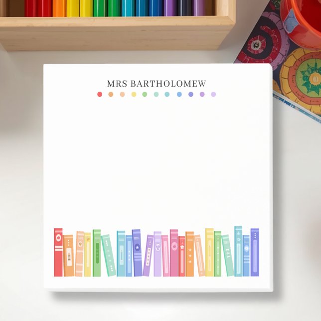 Post-it® Livres de couleurs arc-en-ciel pour enseignante de (Créateur téléchargé)