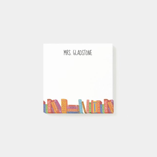 Post-it® Livres scolaires Ajouter le nom 3 x 3 (Devant)