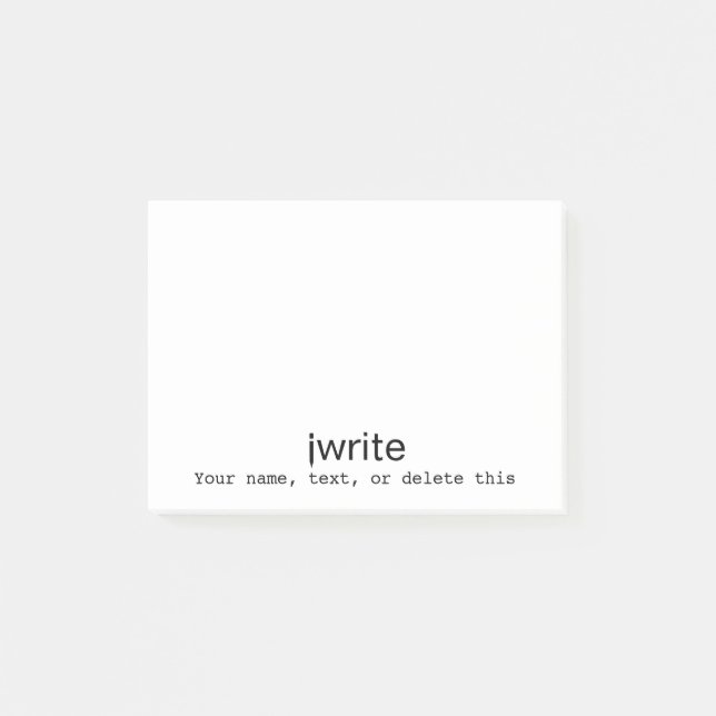 Post-it® L'iwrite personnalisé de note de cadeau d'auteur (Devant)
